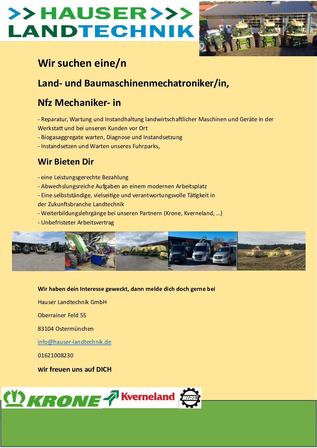 Land- und Baumaschinenmechatroniker/in gesucht in Tuntenhausen