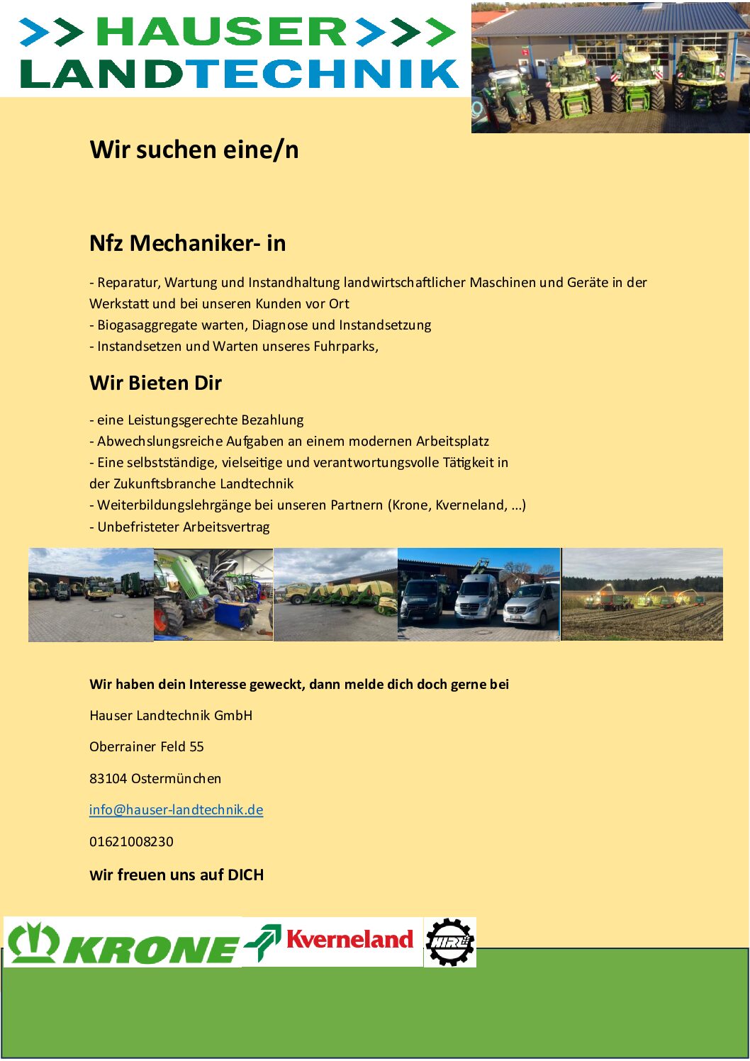 Nfz Mechaniker-in gesucht in Tuntenhausen.